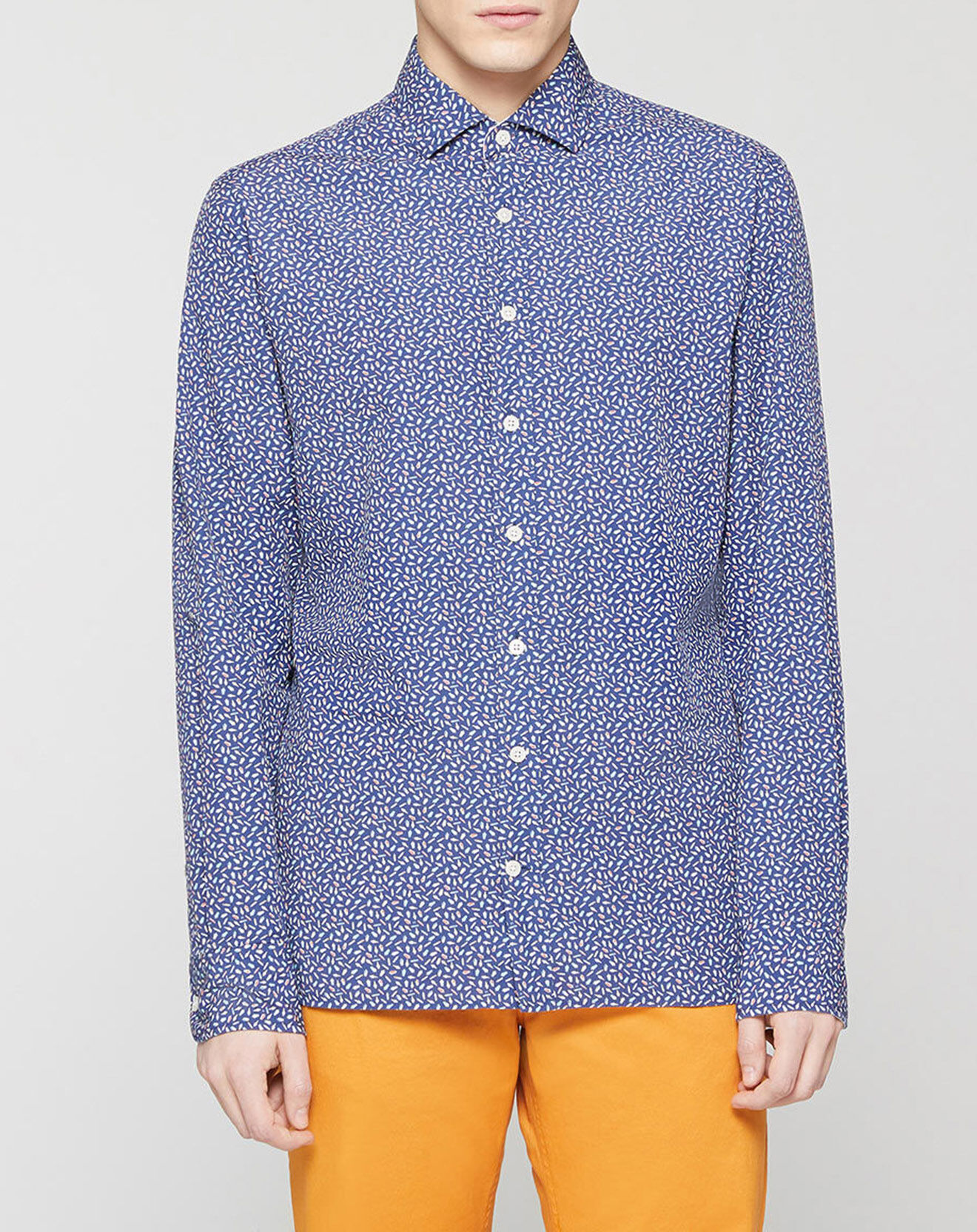 Hackett London Chemise Slim Fit imprimée bleu foncé