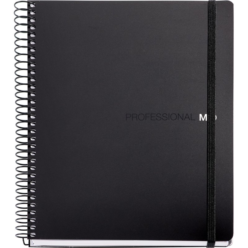 Notebook The Original, Couverture souple, A5, quadrillage 5x5 mm + Lisse, 120 feuilles de 2 couleurs, Miquelrius, Noir, Professionnel.