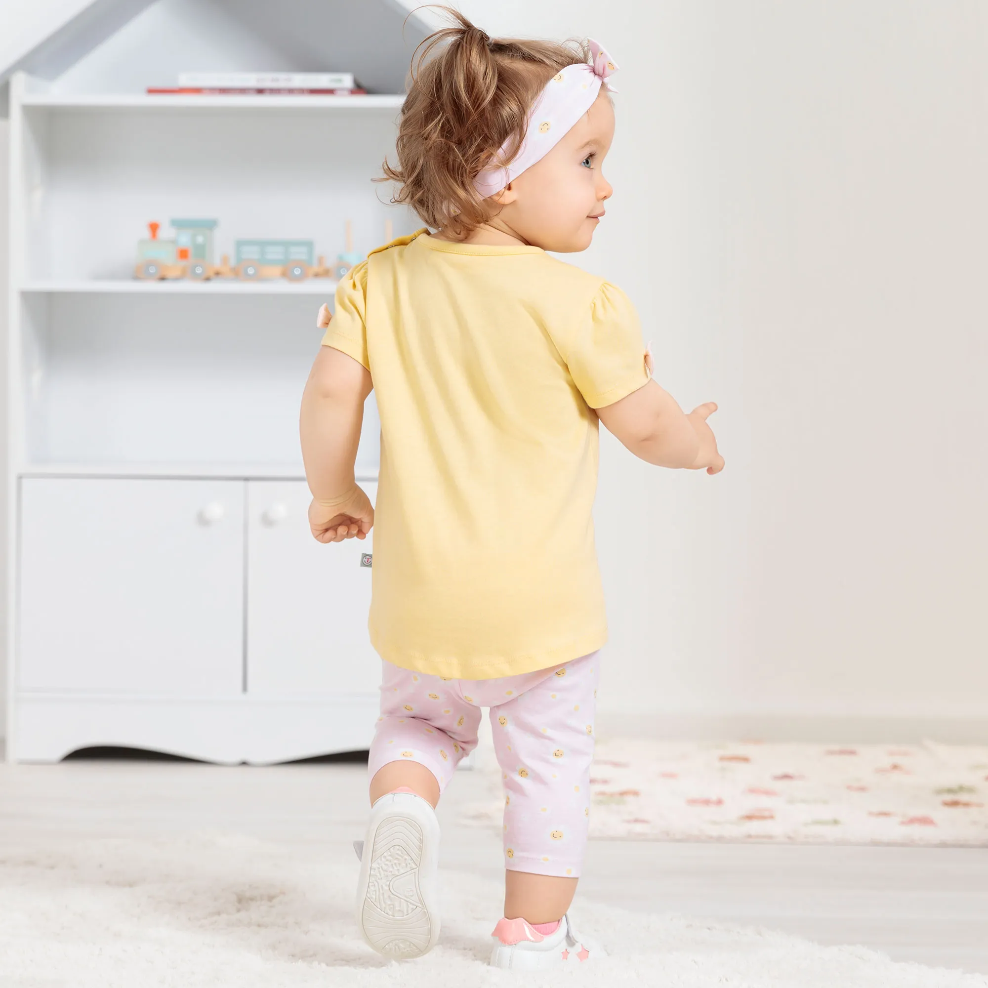 Baby-Mädchen-Set mit Zierschleifen, 3-teilig
