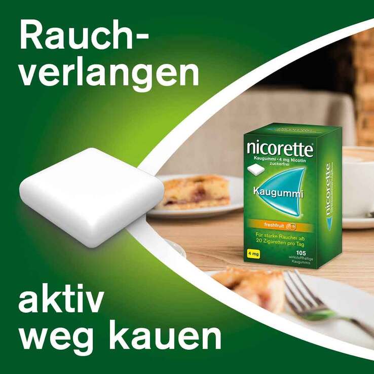nicorette® Kaugummi freshfruit, 4 mg Nikotin, 105 St