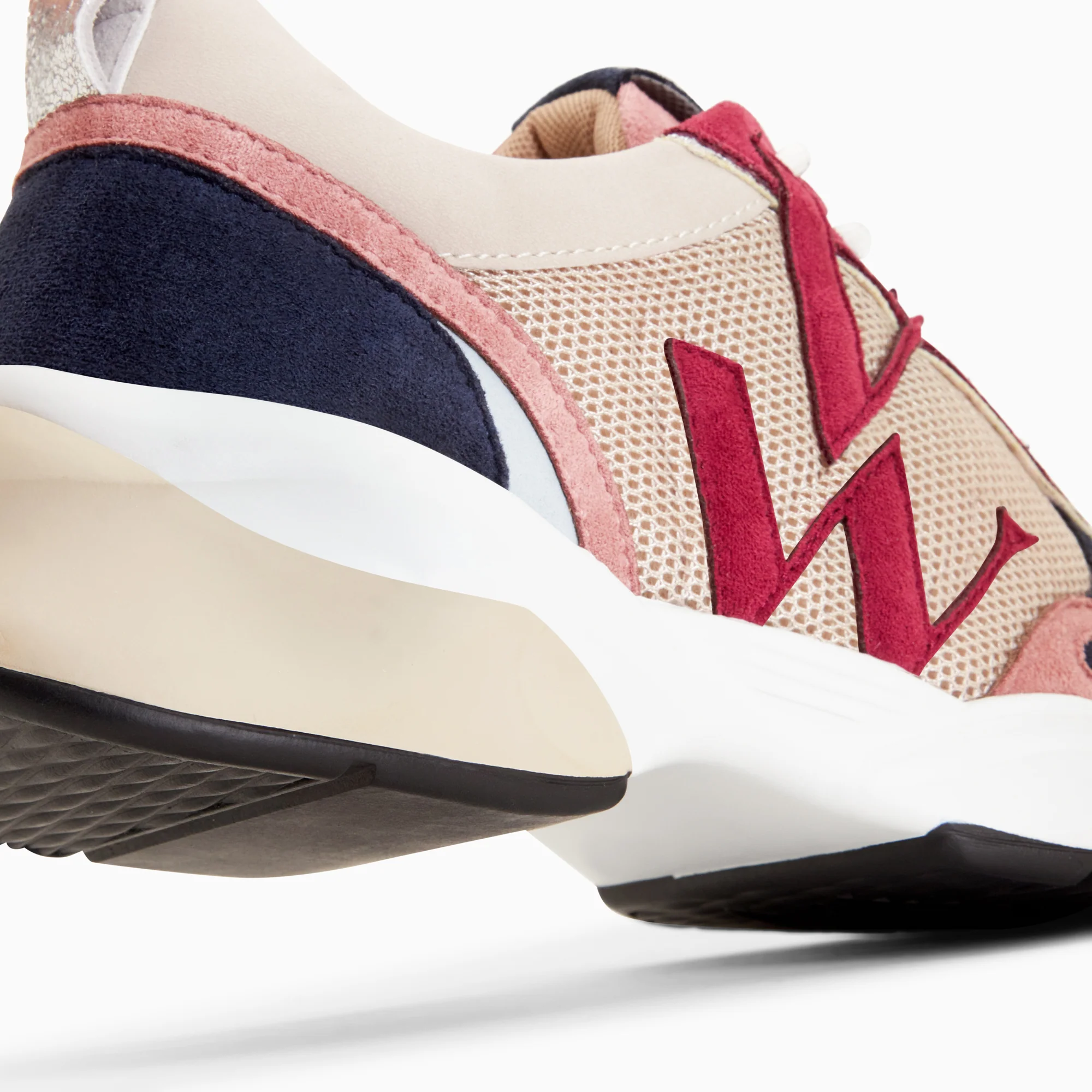 Sneakers-Baskets monogramme Orlanne rose et beige