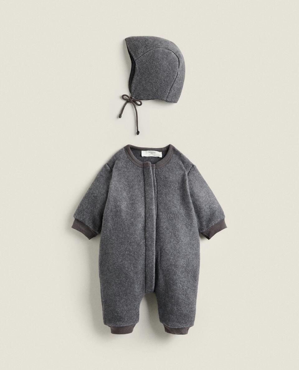 Gorro de lã cinza
