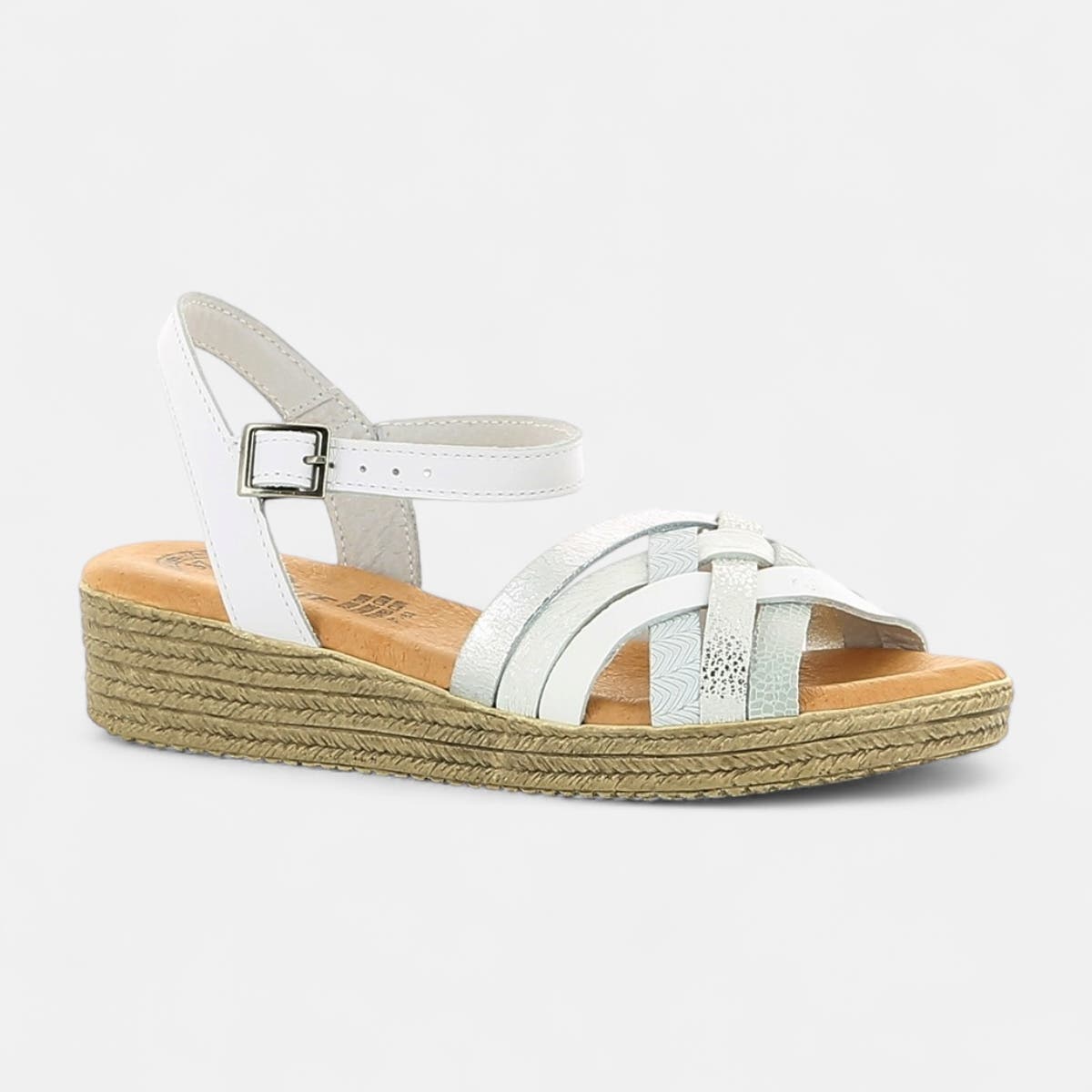 Sandales Femme en cuir blanc