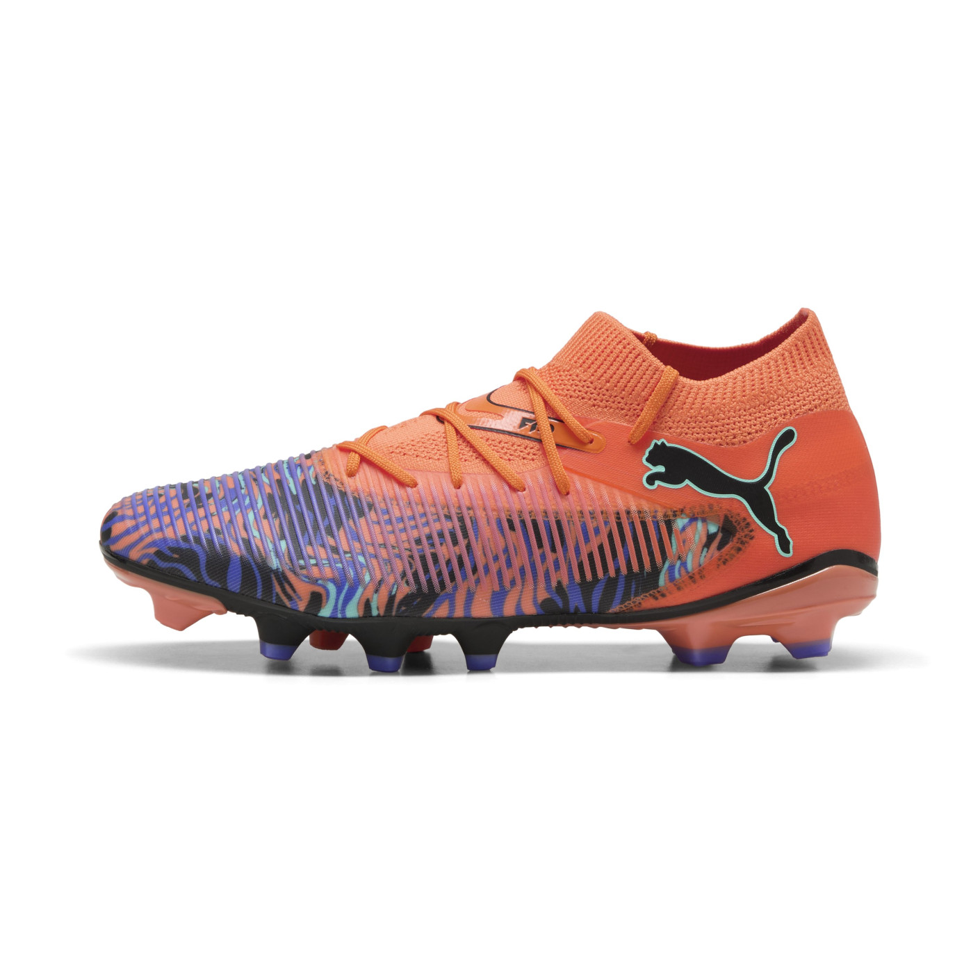PUMA Future 8 Match Creativity Gras / Kunstgras Voetbalschoenen (MG) Oranje Paars Zwart