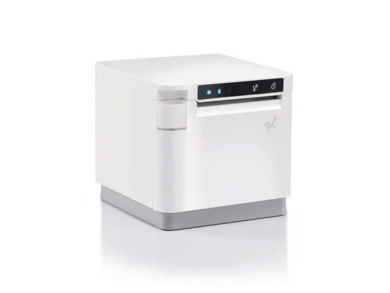 Star mC-Print3 MCP31CBI - Kvitteringsprinter - direkte termisk - Rulle (8 cm) - 203 dpi - op til 400 mm/sek. - USB-C, LAN, Bluetooth, USB vært - skærer - hvid