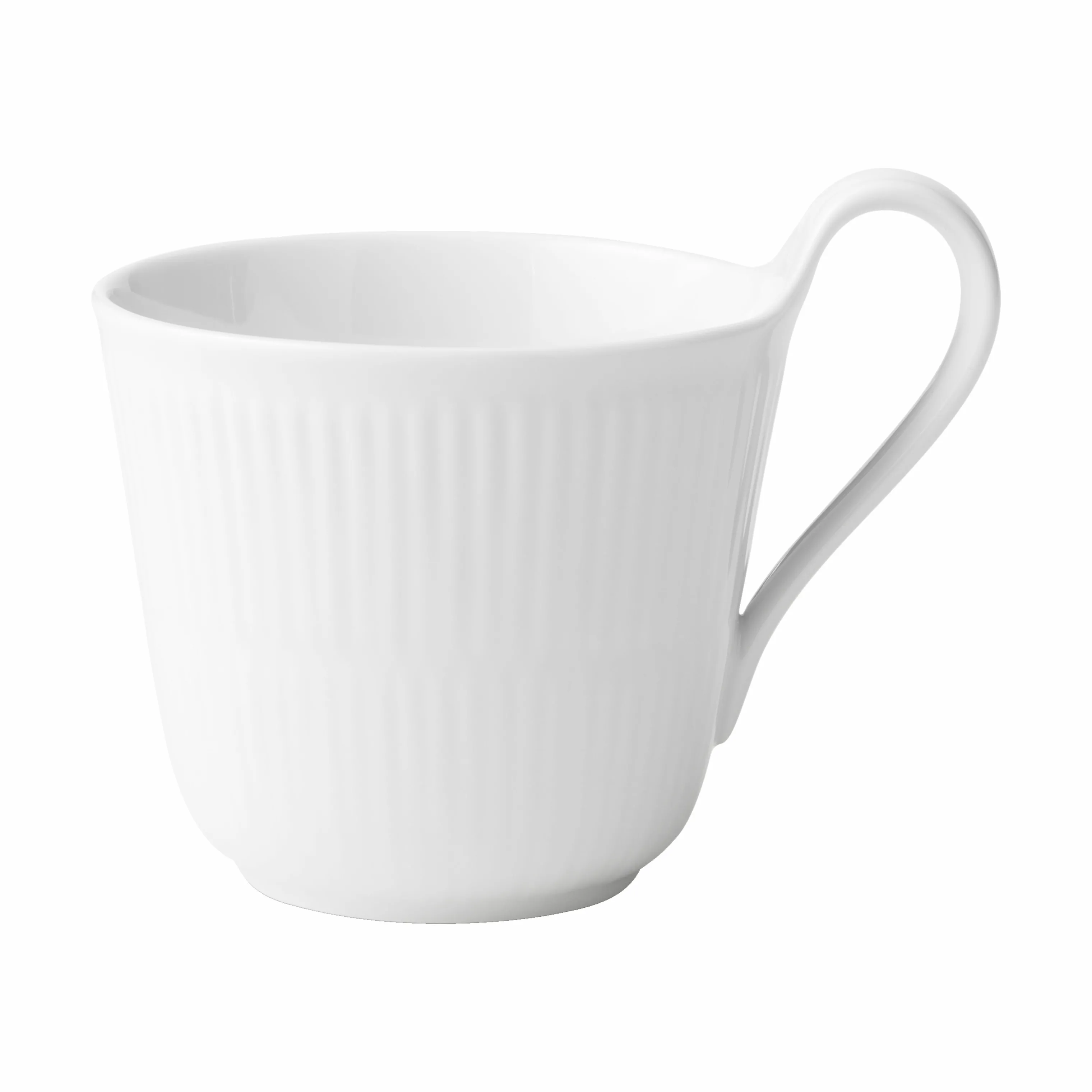 Royal Copenhagen Hvid Riflet Højhankskop