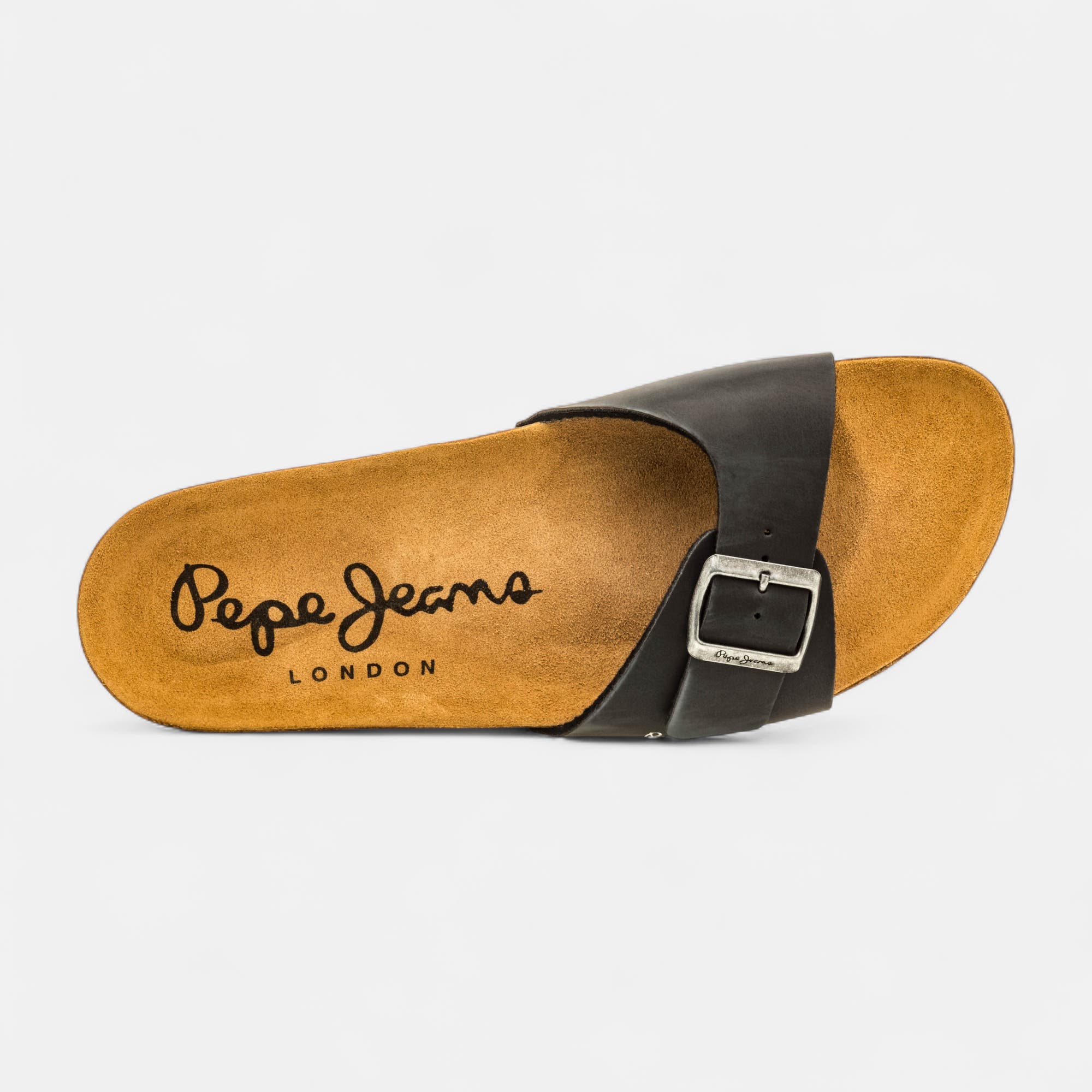 Mules semelle liège Homme noir
