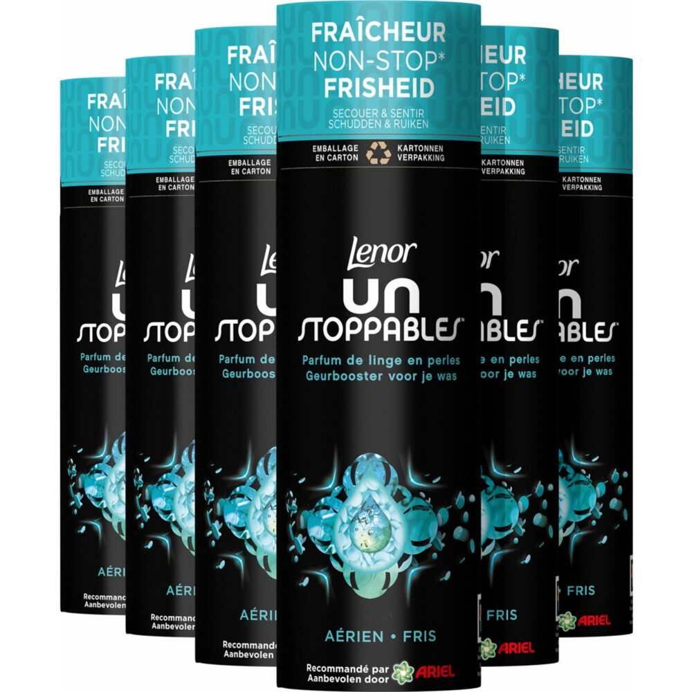 6x Lenor Unstoppables In-Wash Geurbooster Fris 19 Wasbeurten235 gr