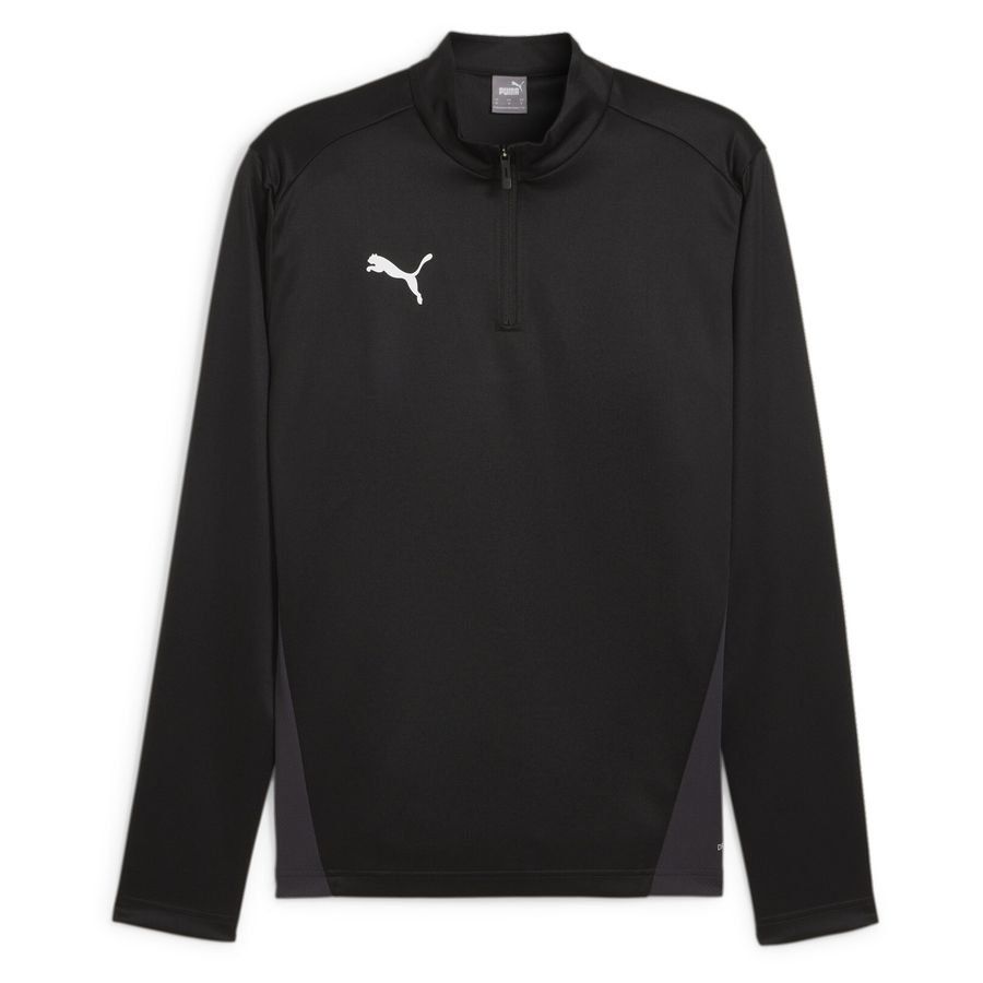 PUMA Maillot d'Entraînement teamGOAL Fermeture Éclair 1/4 - Noir/Blanc/Gris