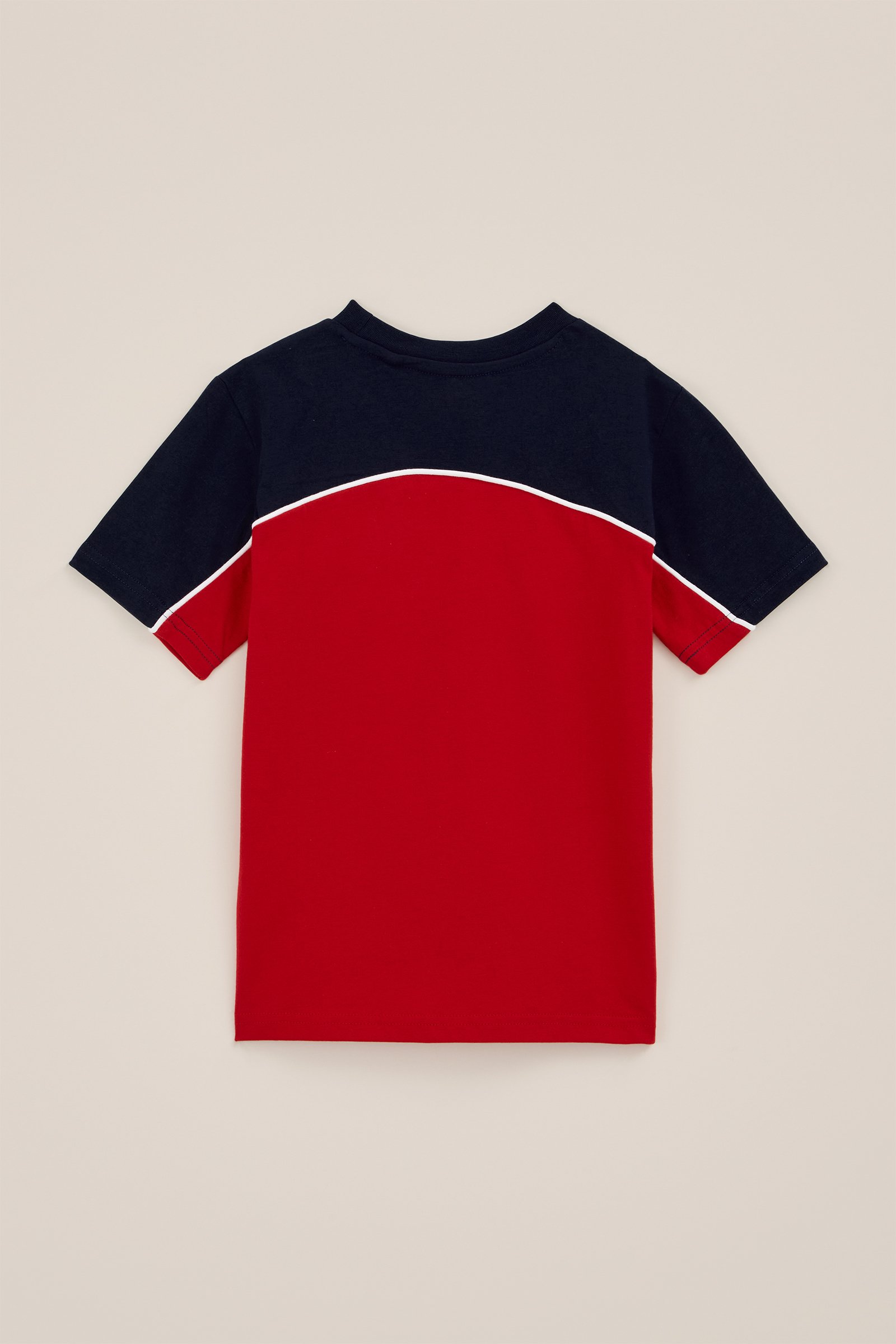 Jongens T-shirt met colourblock Bad Boys Marineblauw