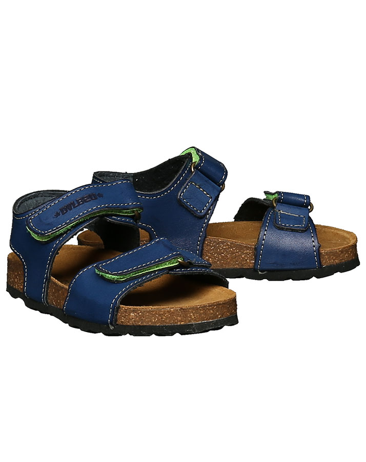 Leder-Sandalen FREJA in navy