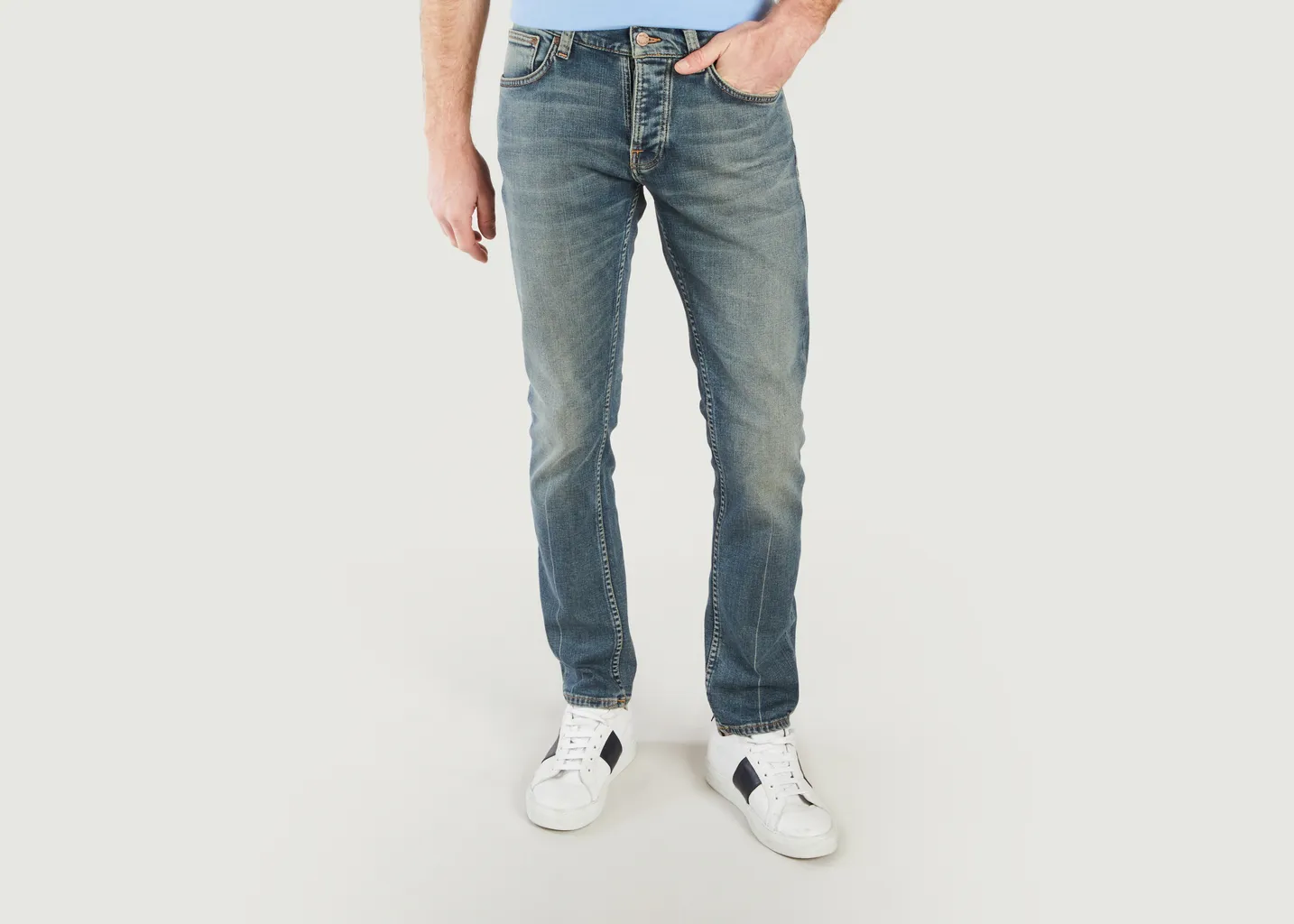 Jean Grim Tim Natural Worn Nudie Jeans