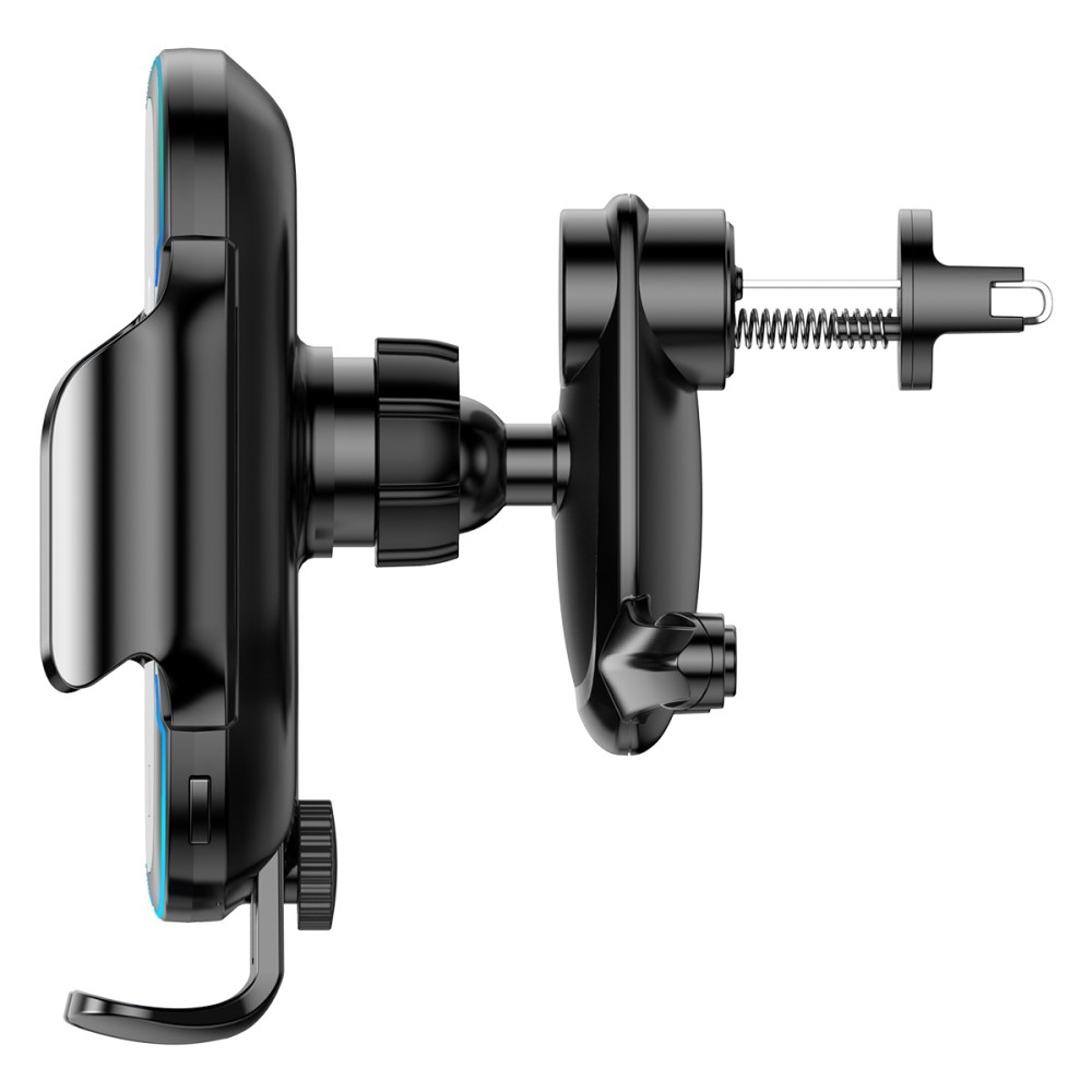 (15W) 2in1 Wireless Charger Verstellbare Auto KFZ 360° Grad Smartphone Halterung für Armaturenbrett / Air Frame Lüftungsgitter - Schwarz
