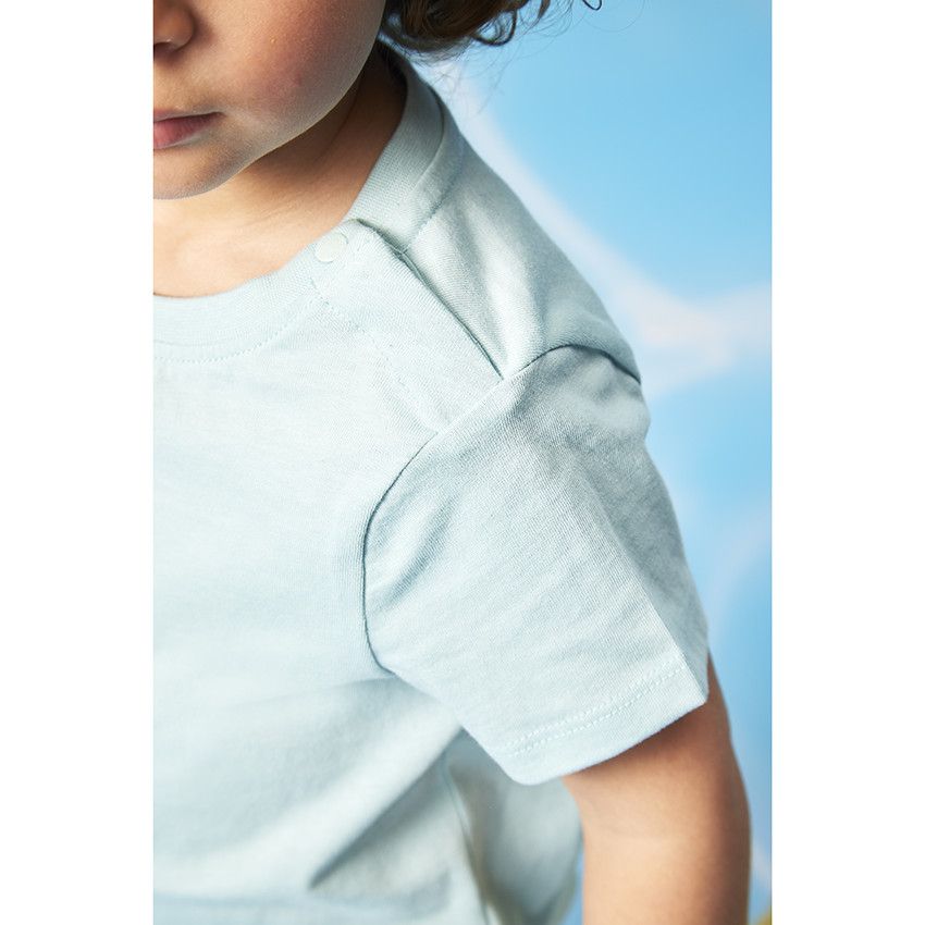 Lot de 3 t-shirts manches courtes en jersey uni pour bébé garçon - Bleu