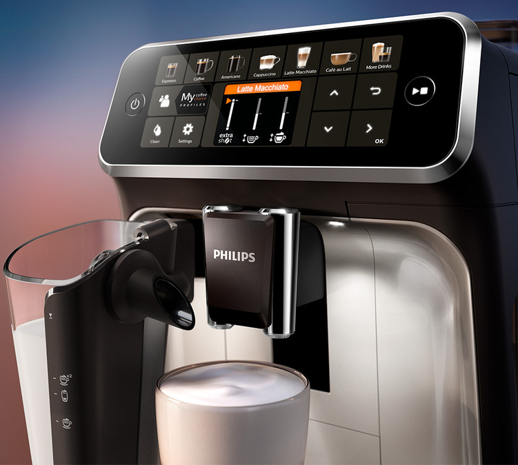 PHILIPS Série 5400 EP5447/90 LatteGo - Chromée - Garantie 3 ans Coloris:Argent