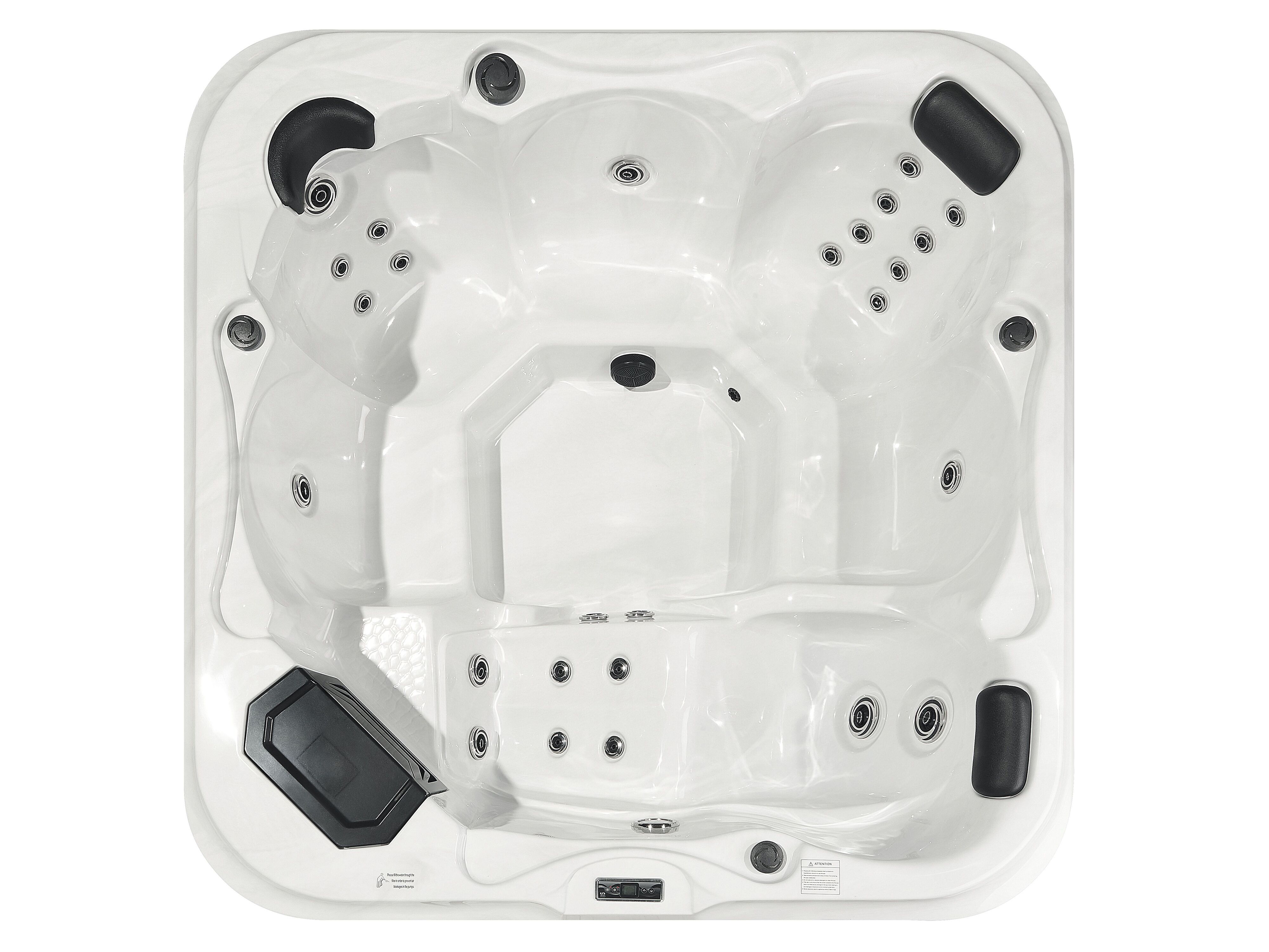 Buiten hottub met LED TULAROSA Wit