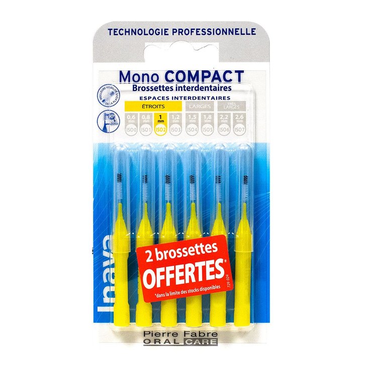 Mono compact 6 brossettes interdentaires ISO 2