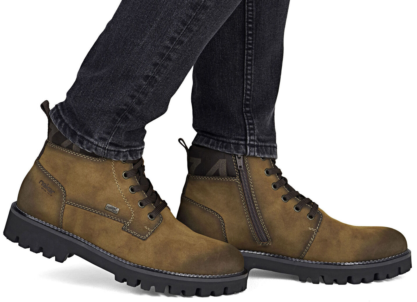 Rieker, gefütterte Herren-Boots, Winterschuhe, Weite H, mit Reissverschluss