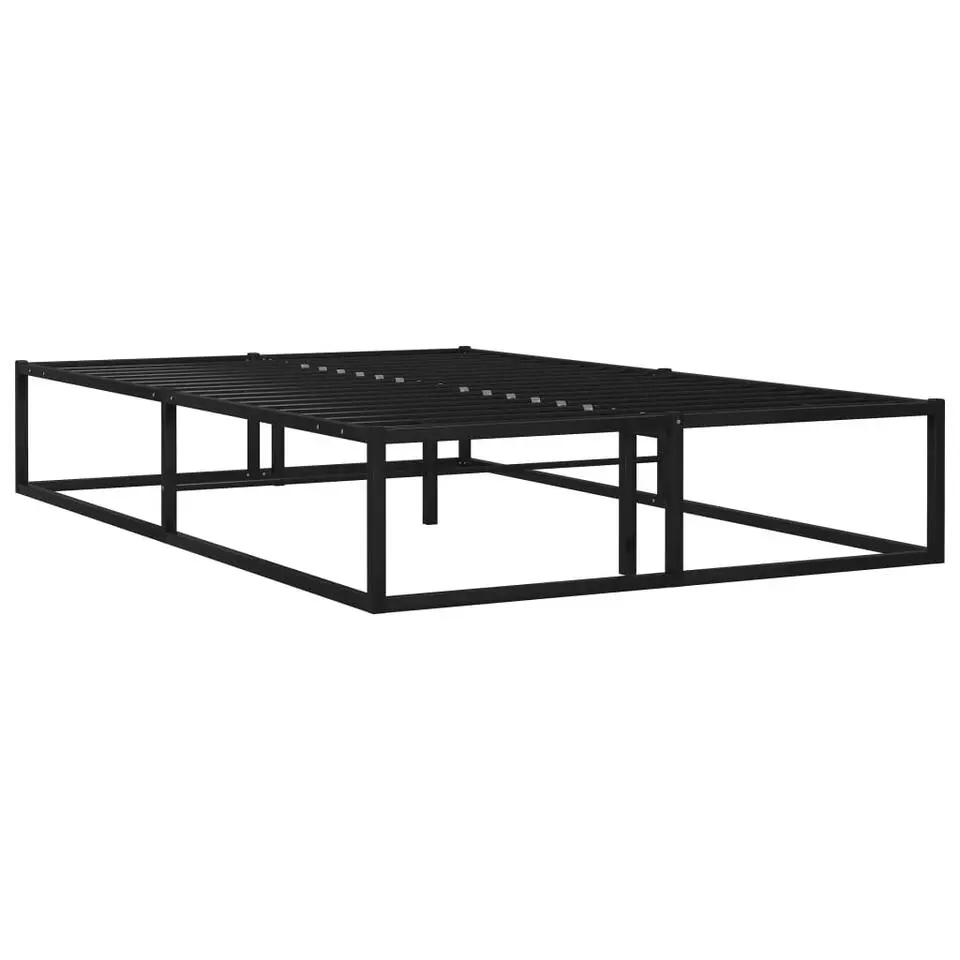 vidaXL - Bed frame met latternbodem - Zwart - Metaal - 120x200 cm