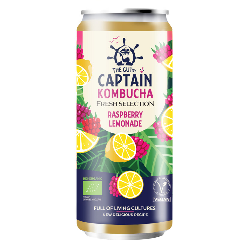 The Gutsy Captain Kombucha raspberry lemonade