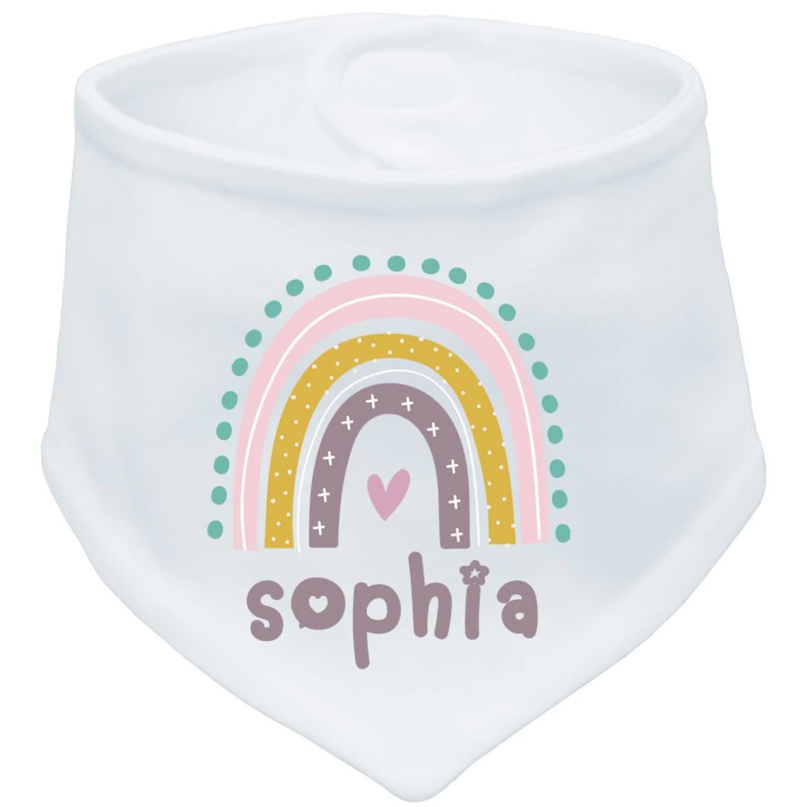 Schnullireich Geschenkset mit Namen NUK Babybürste + Baby Halstuch (Mädchen) Rosa