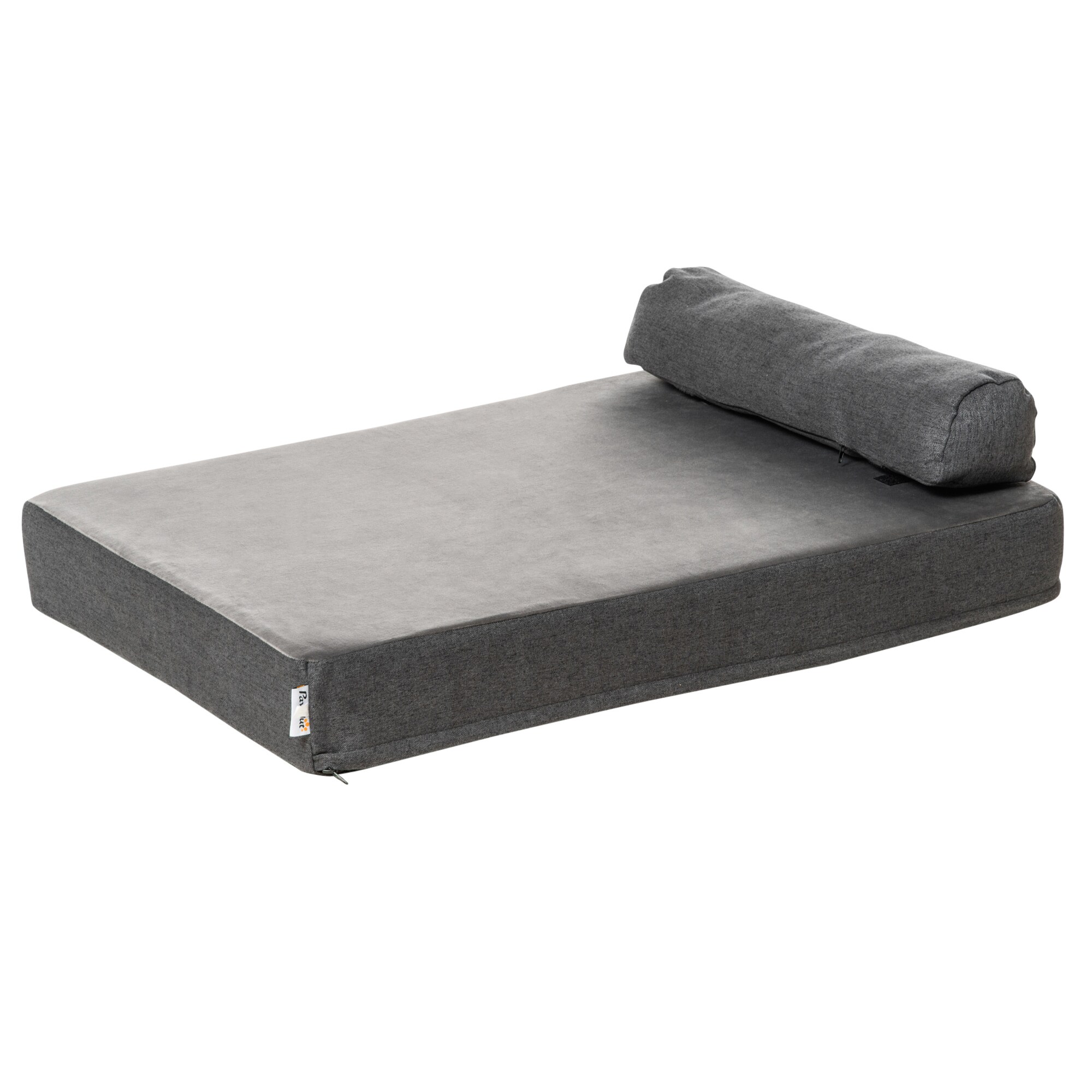 PawHut Hundebett mit abnehbarem Bezug grau 60L x 55B x 20H cm