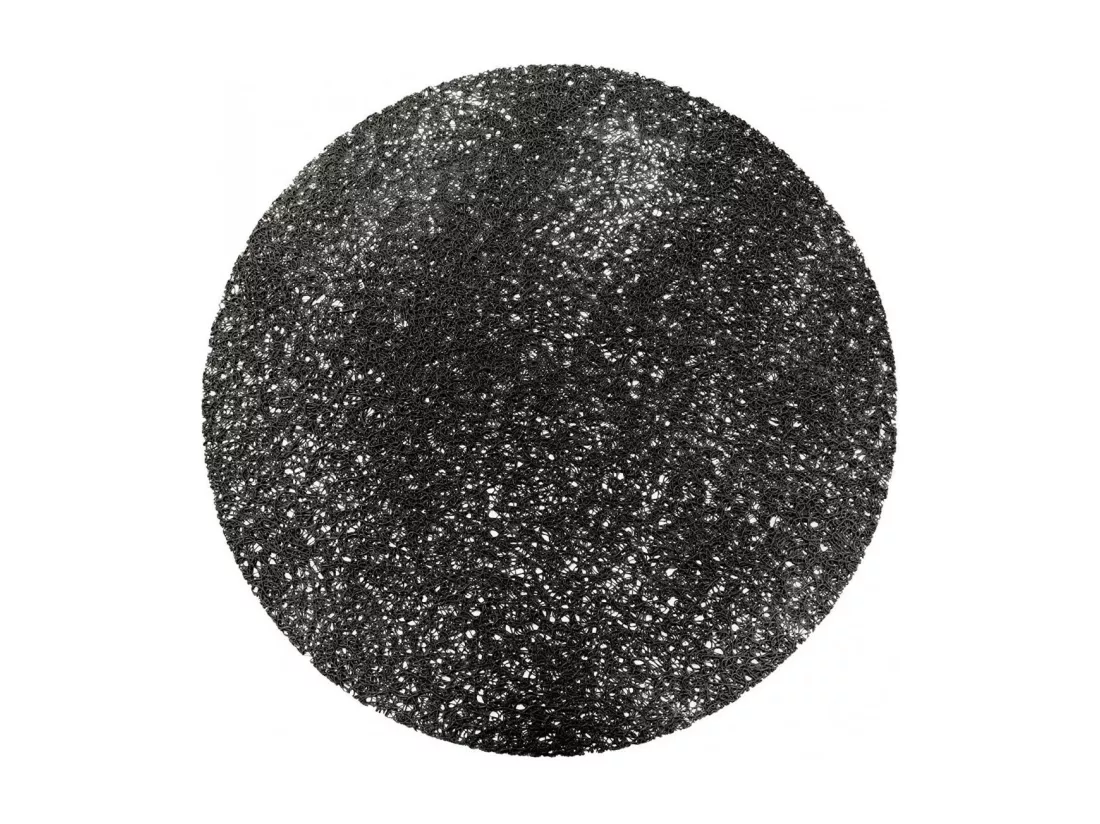 Set de table rond 38 cm pvc tortilla noir