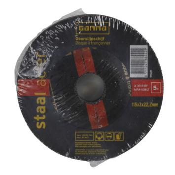 GAMMA doorslijpschijf 115mm staal 5-dlg