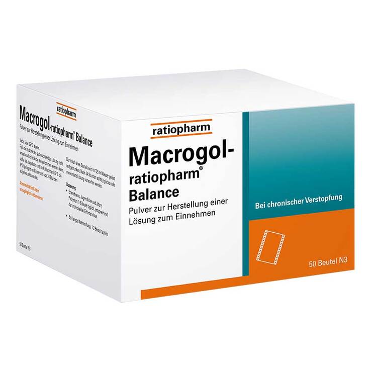 Macrogol ratiopharm Balance Pulver zur H.e.Lösung zum Einnehmen, 50 St