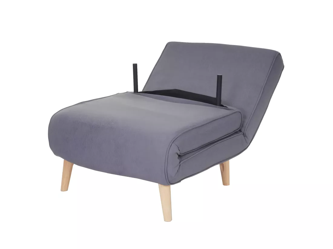 Canapé-lit fauteuil de couchage tissu grise 75 x 70 x 77 cm 04_0003095