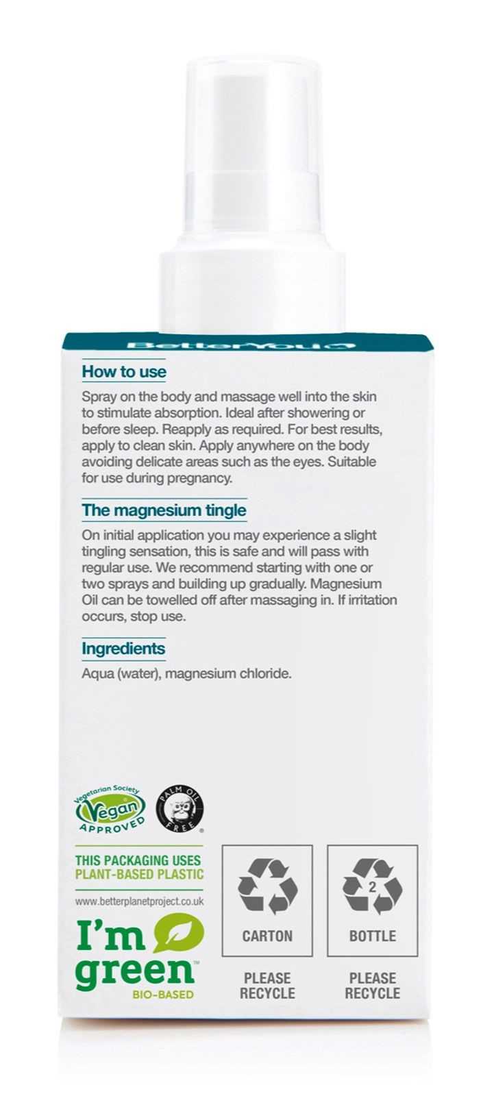 Spray de óleo de magnésio Better You 100ml