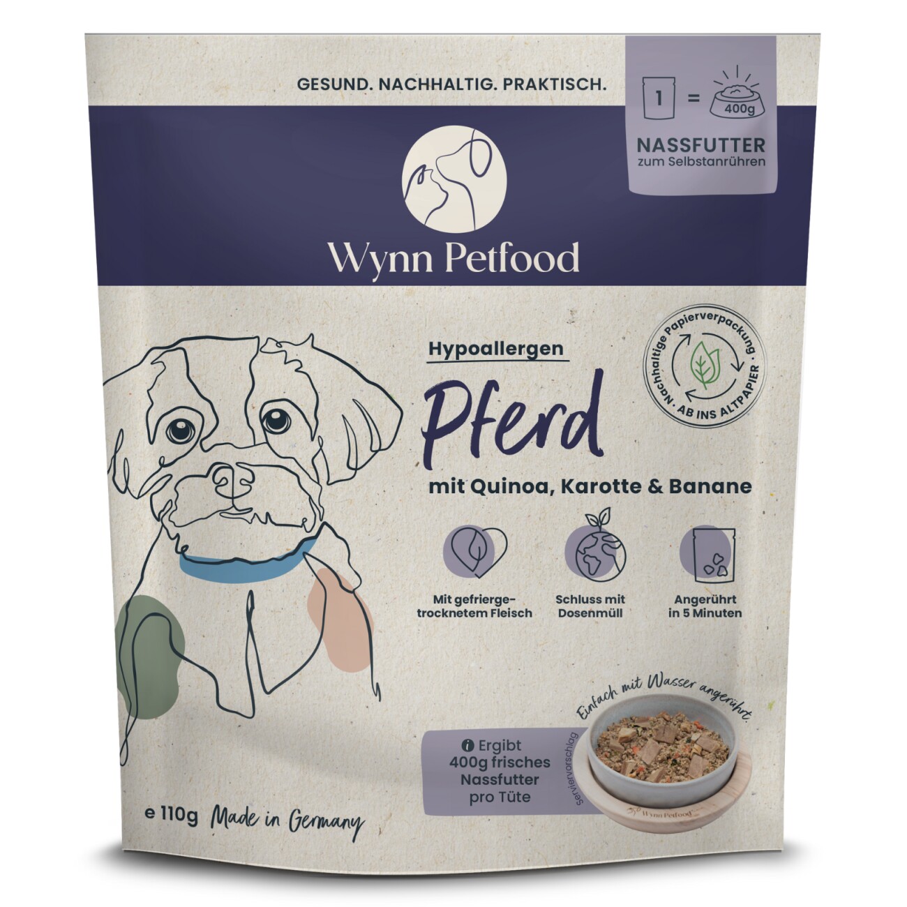 Wynn Petfood Reisetüten Nassfutter Pferd mit Quinoa