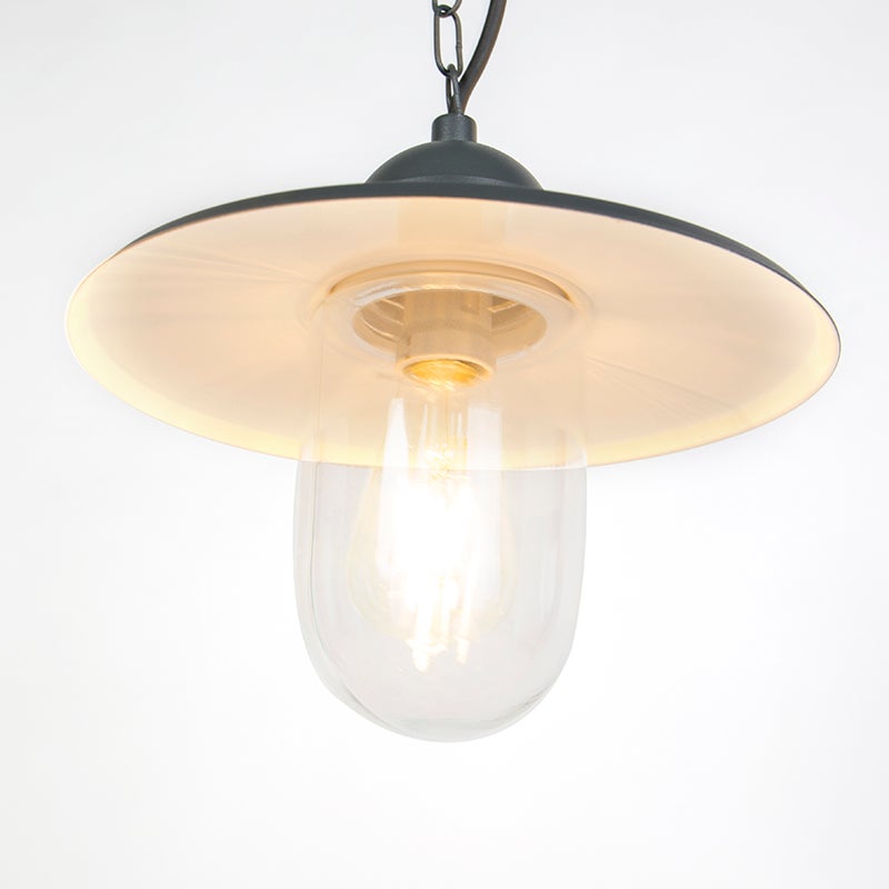 Landelijke hanglamp voor buiten, antraciet IP44 - Kansas Graphite