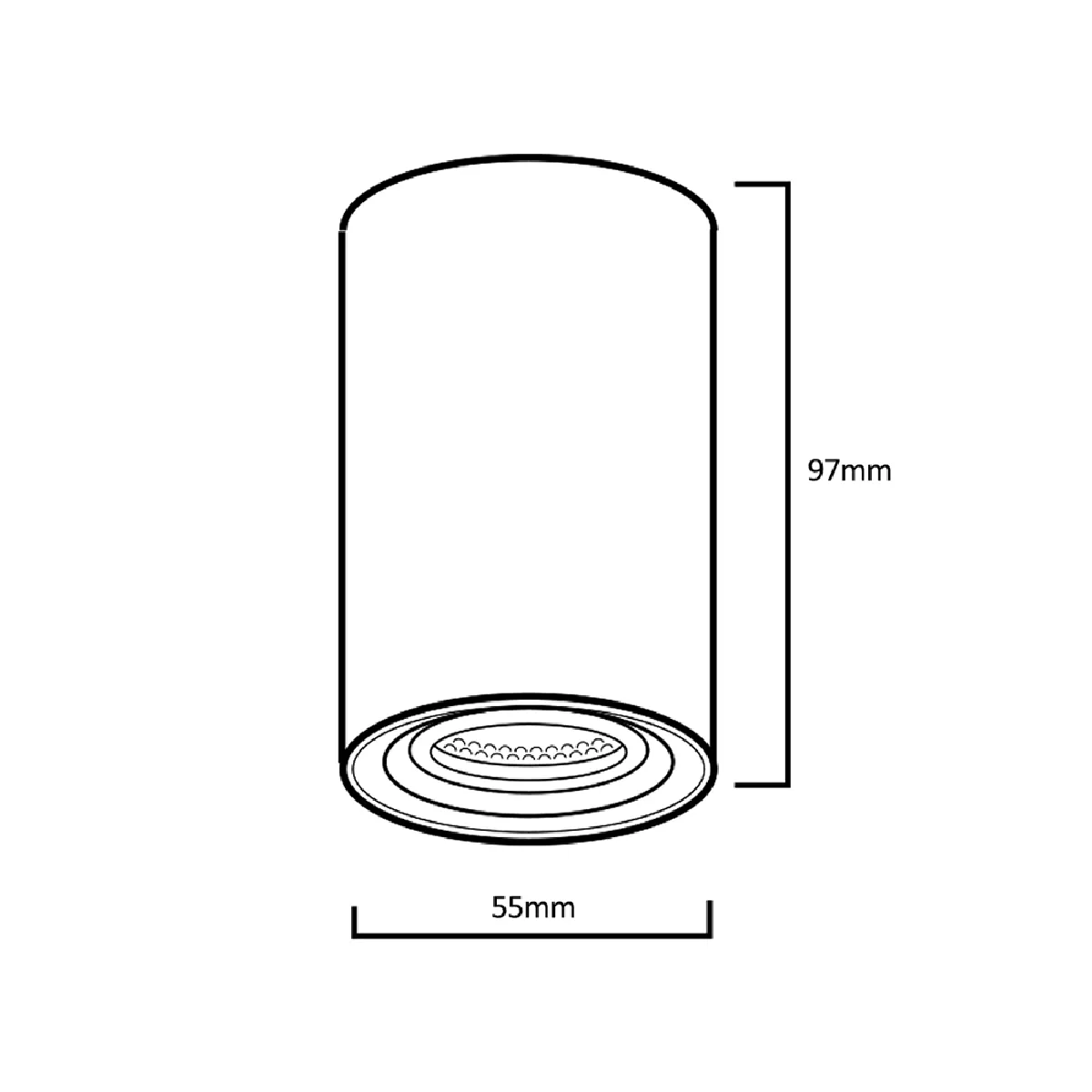 MACLEAN Luminaire de surface aluminium blanc/or