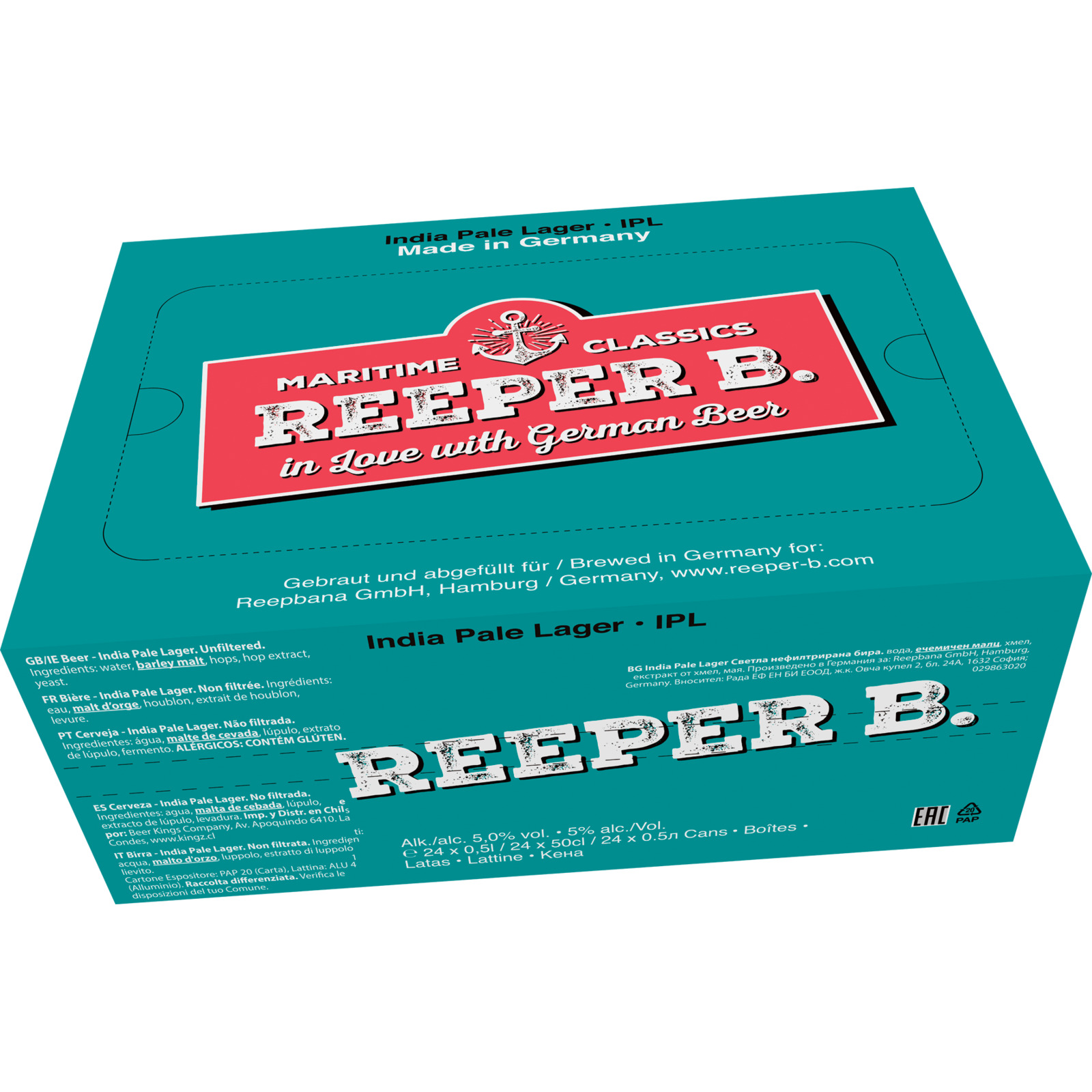 Reeper B. Indian Pale Lager 24 x 50 cl