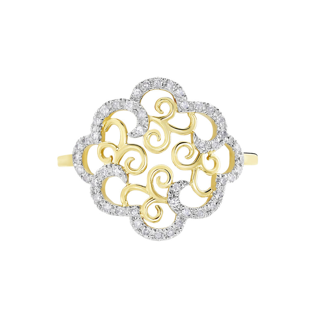 Bague Marie-christel Or Jaune Diamant