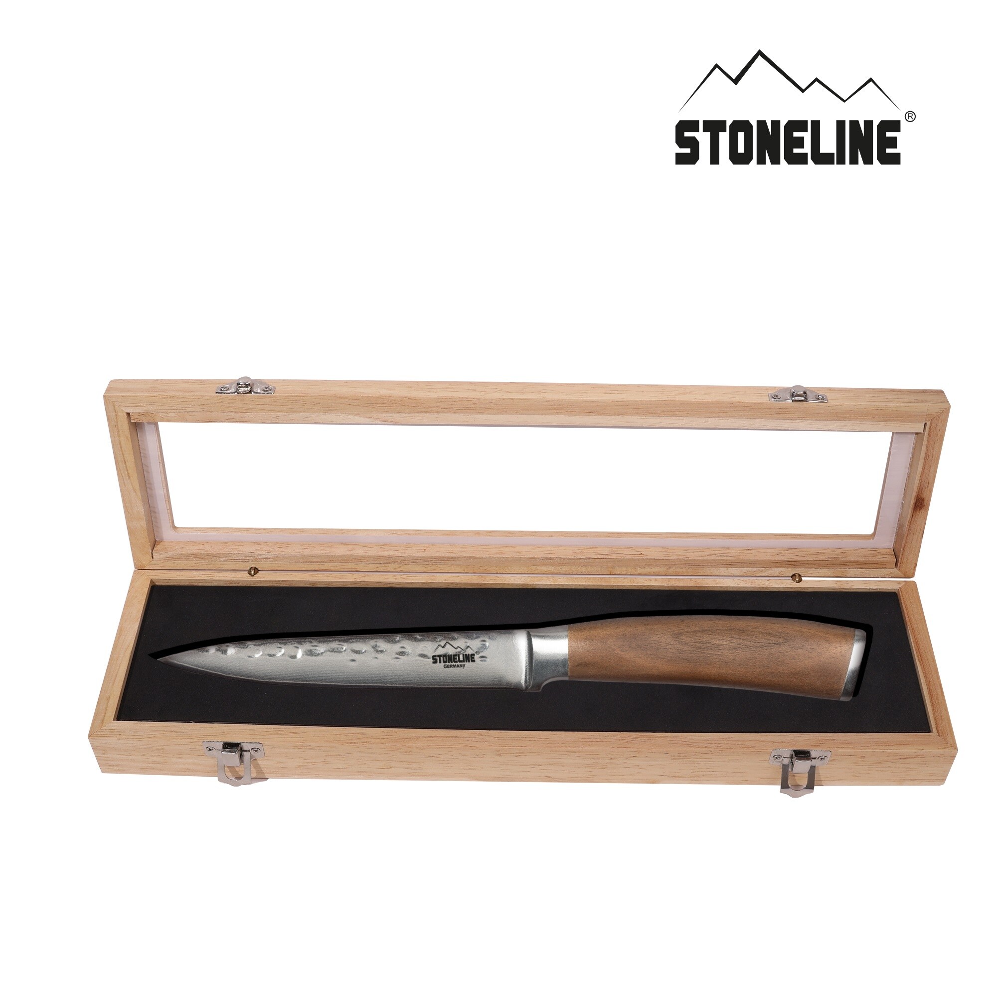 STONELINE® Hammerschlag Allzweckmesser 24 cm, aus Damaszenerstahl