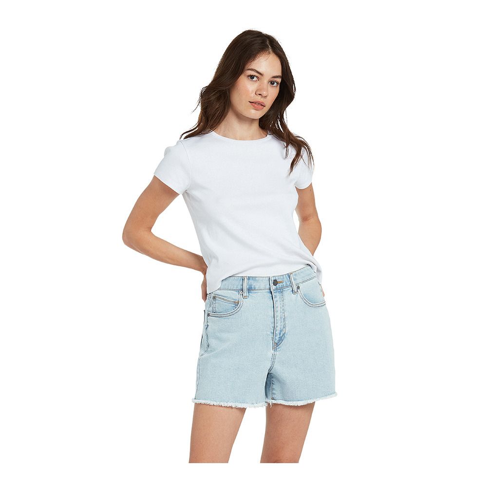 Volcom STONE STEP - Short Femme thrifter blue light