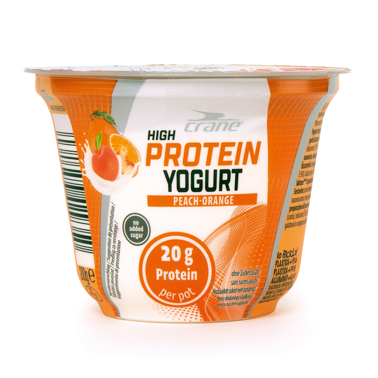 CRANE Proteinjoghurt, Pfirsich-Orange 200 g