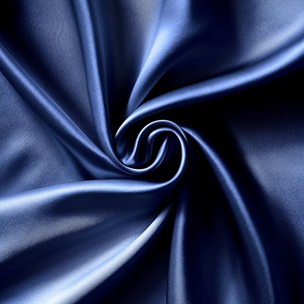 Taie d'oreiller carrée soie de mûrier (80 x 80 cm) Mizuki Bleu marine