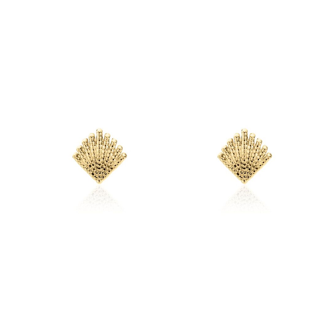 Boucles D'oreilles Puces Christabella Plaqué Or Jaune