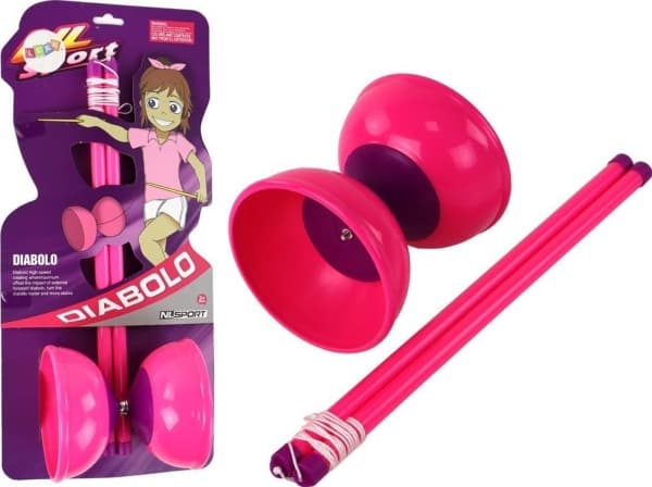 LeanToys Arcade Game Jojo Juggling Diabolo Rosa 13,5x11,5 cm