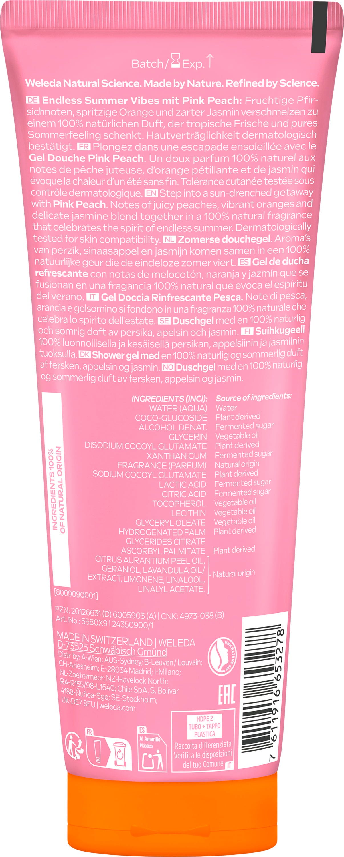 Weleda  Pink Peach Shower Gel, 200 ml