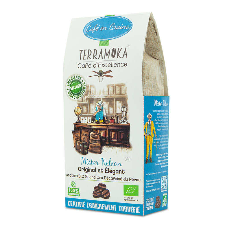Nelson - café Arabica du pérou décaféiné et bio en grains