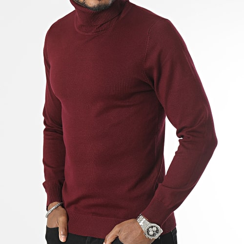 Pull Col Roulé Bordeaux