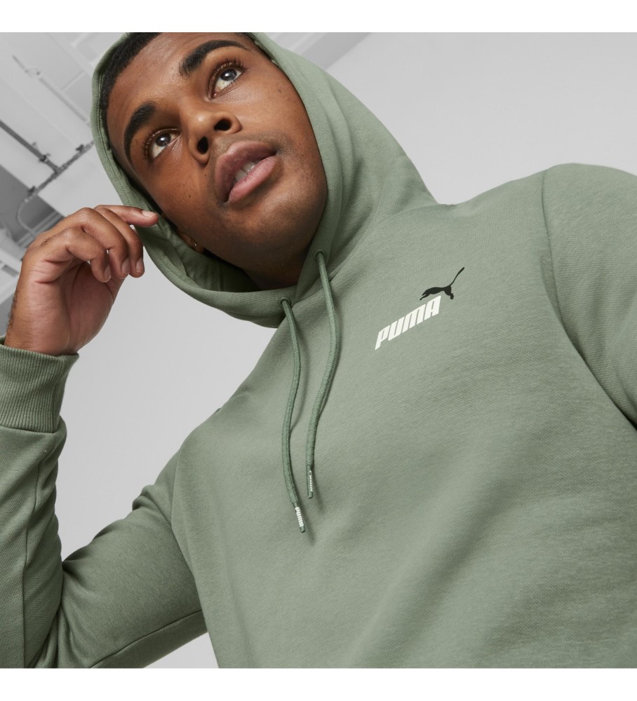 Moletom Puma Essentials+ com logo verde em dois tons