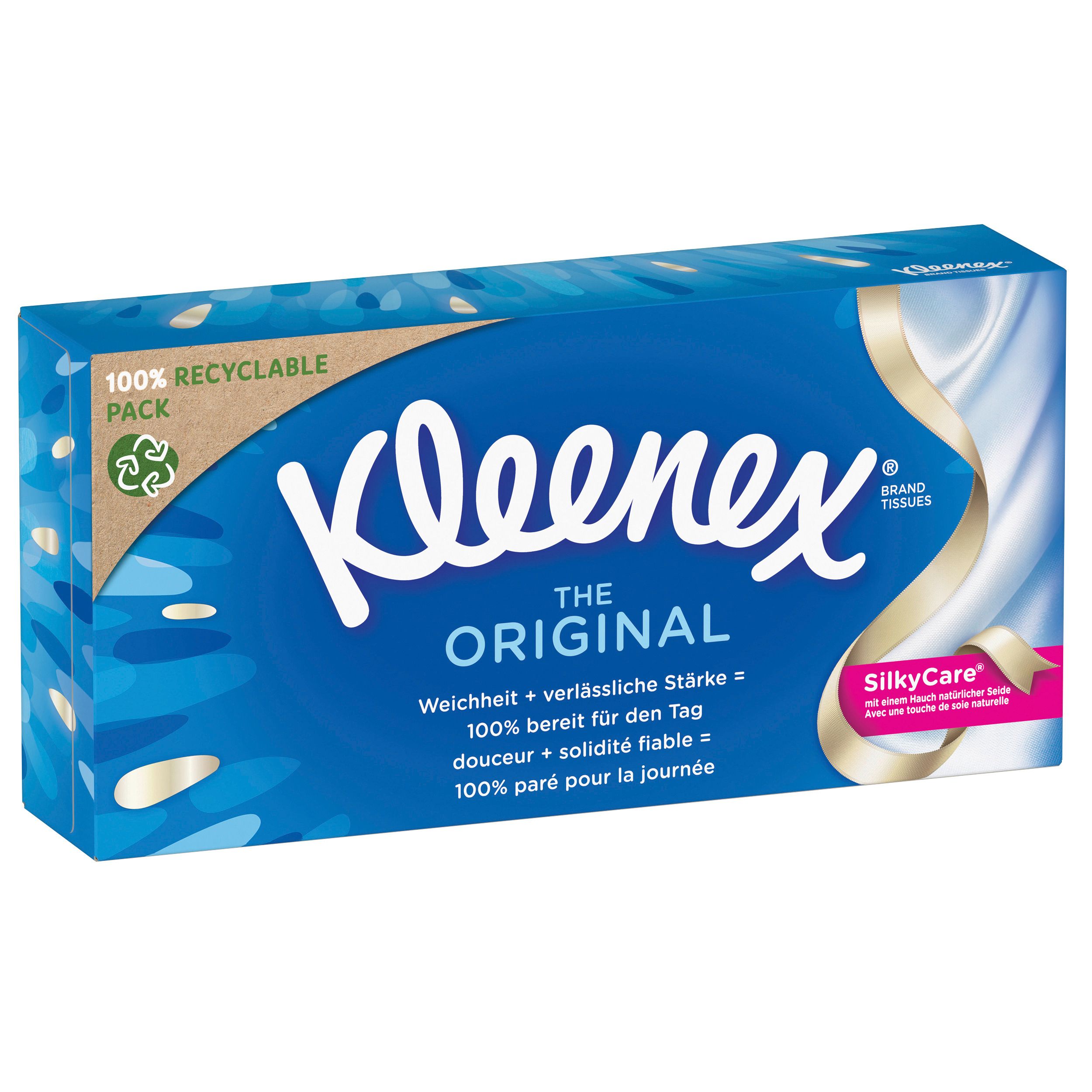 Kleenex Original Taschentücher-Box Kosmetiktücher 3-lagig Großpackung
