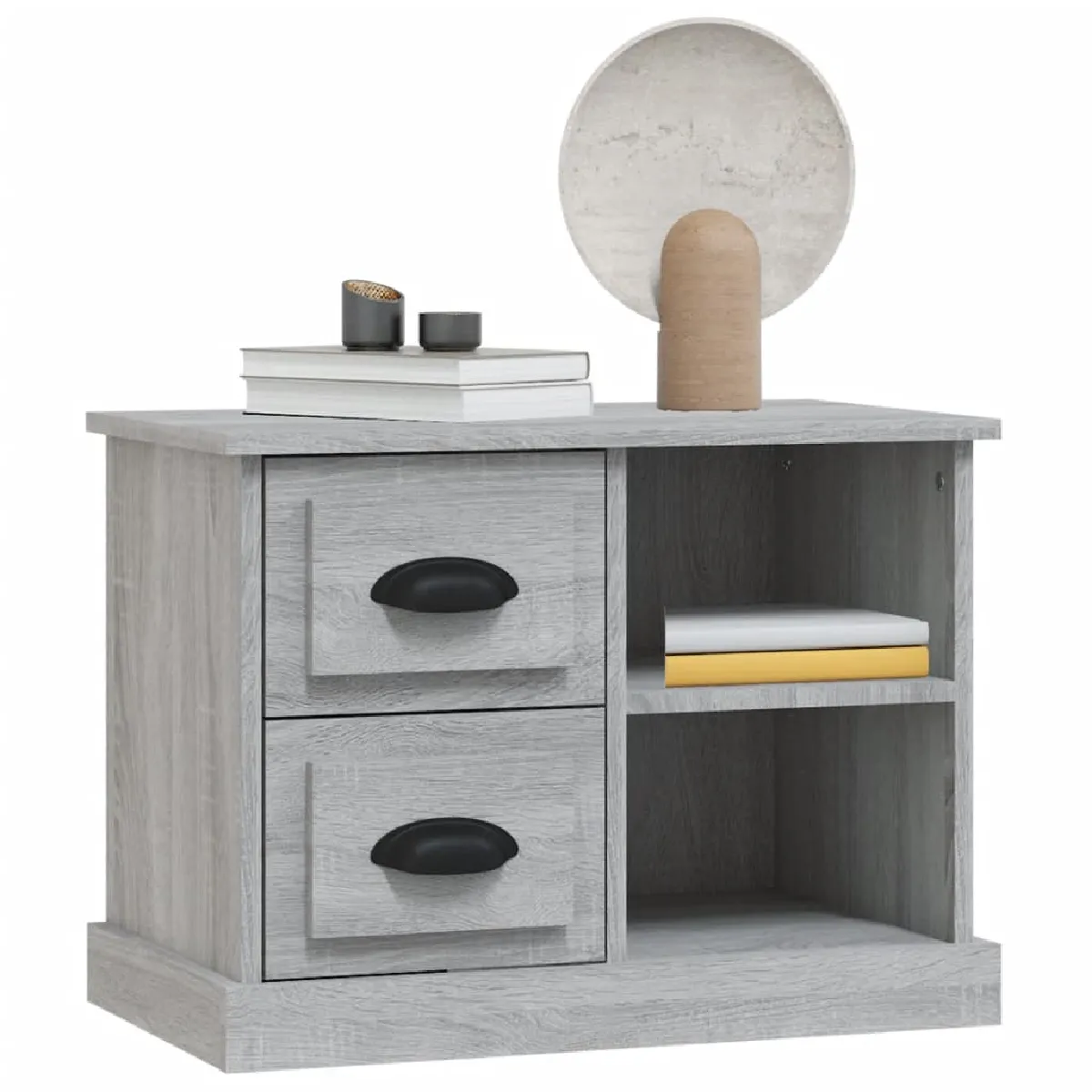vidaXL Table de chevet - Sonoma gris