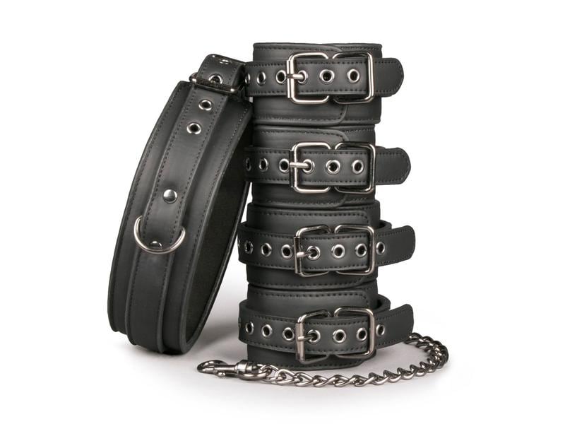 Easytoys Fetish Collection Full Restraint Set Schwarz Hochwertiges Bondage-Set