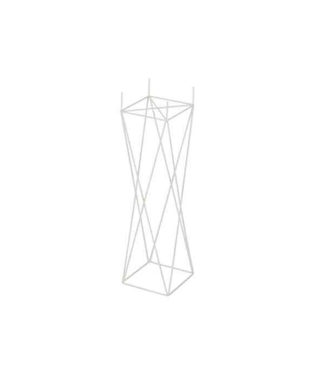 Paris Prix - Cache-pot En Métal support Croix 55cm Blanc